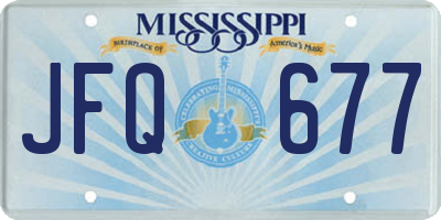MS license plate JFQ677