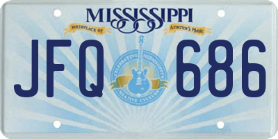 MS license plate JFQ686