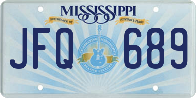 MS license plate JFQ689
