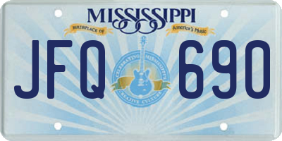 MS license plate JFQ690