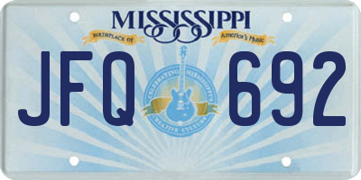 MS license plate JFQ692
