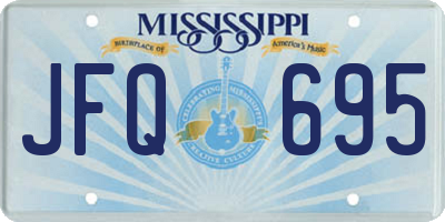 MS license plate JFQ695