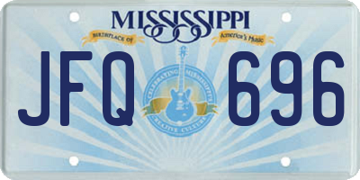 MS license plate JFQ696