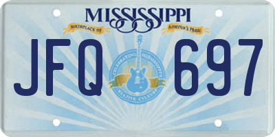 MS license plate JFQ697
