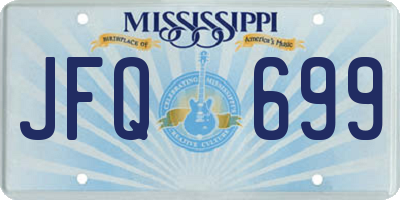MS license plate JFQ699