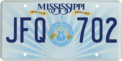 MS license plate JFQ702