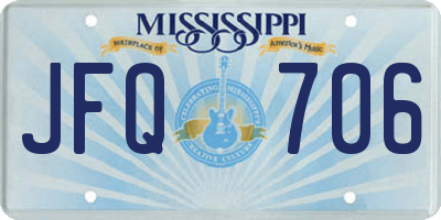 MS license plate JFQ706