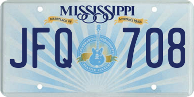 MS license plate JFQ708