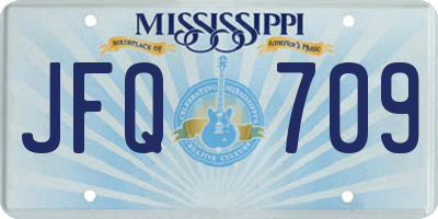 MS license plate JFQ709