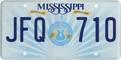 MS license plate JFQ710
