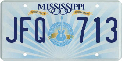 MS license plate JFQ713