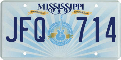 MS license plate JFQ714