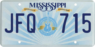 MS license plate JFQ715