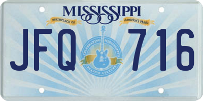 MS license plate JFQ716