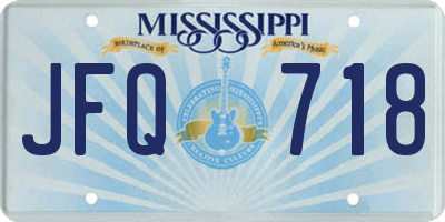 MS license plate JFQ718