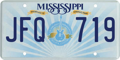 MS license plate JFQ719