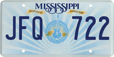 MS license plate JFQ722