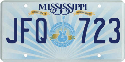 MS license plate JFQ723
