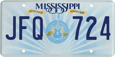 MS license plate JFQ724
