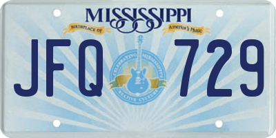 MS license plate JFQ729