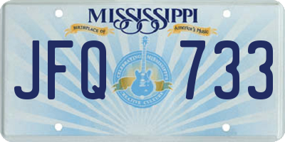 MS license plate JFQ733