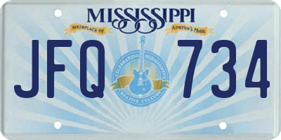 MS license plate JFQ734
