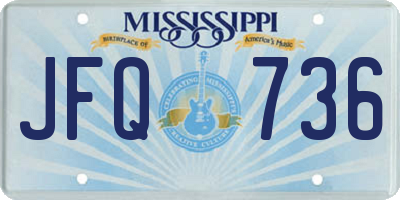 MS license plate JFQ736