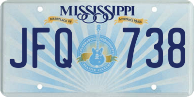 MS license plate JFQ738