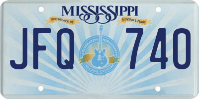 MS license plate JFQ740