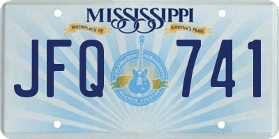 MS license plate JFQ741