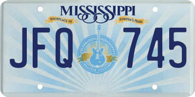 MS license plate JFQ745