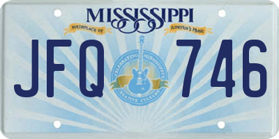 MS license plate JFQ746