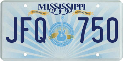 MS license plate JFQ750