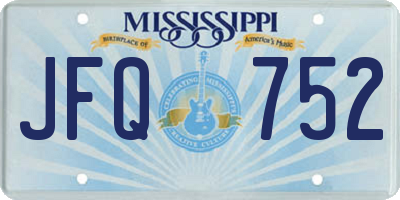 MS license plate JFQ752