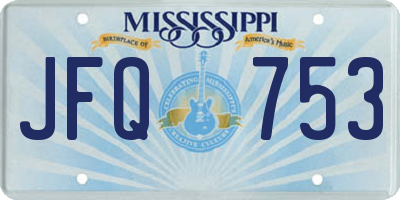 MS license plate JFQ753
