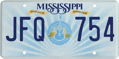 MS license plate JFQ754