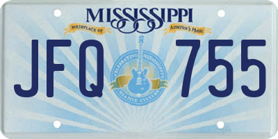 MS license plate JFQ755