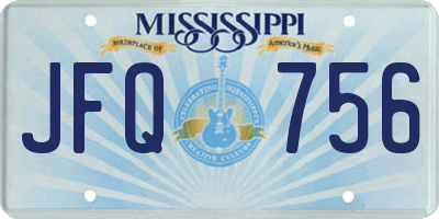 MS license plate JFQ756