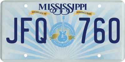 MS license plate JFQ760