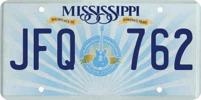 MS license plate JFQ762