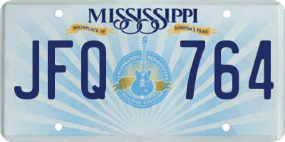 MS license plate JFQ764