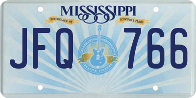MS license plate JFQ766