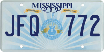 MS license plate JFQ772