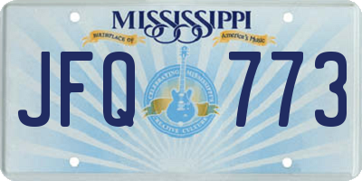 MS license plate JFQ773