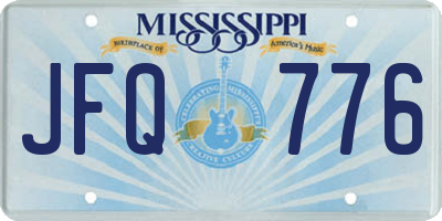 MS license plate JFQ776