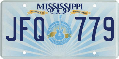 MS license plate JFQ779