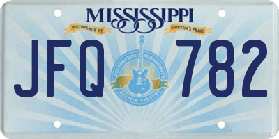 MS license plate JFQ782