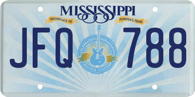 MS license plate JFQ788
