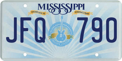 MS license plate JFQ790