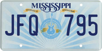 MS license plate JFQ795